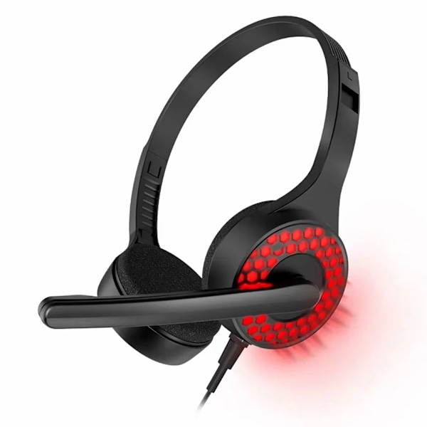 3,5 mm kablet gaming-headset med ørebeskyttelse og mikrofon - kablet gaming-headset til PS4, Play Station 4 og pc White