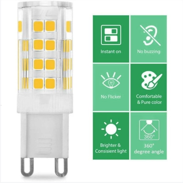 LED-lampa, motsvarande 40 W, varmvit 3000k, 220-240V, 360° stråle