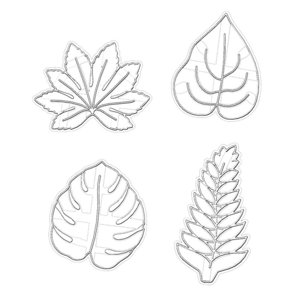 4 stk Cookie Embosser Mold Biscuit Mold Agave Ivy