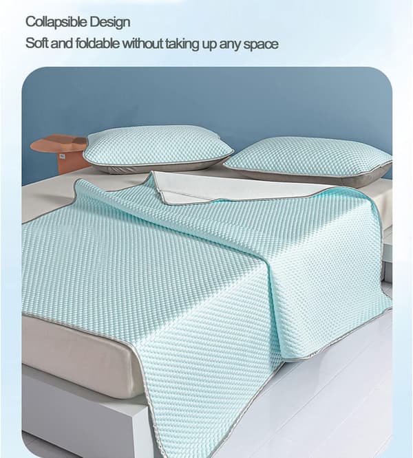 Self-cooling cooling mat for single and double beds - Summer cooling mat with cooling sensation and effective cooling effect for increased comfort Grey-FA- Grey 150 x 200cm