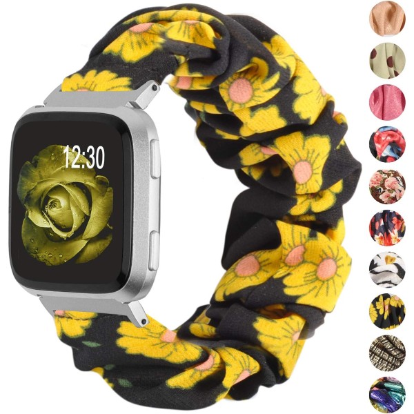 Scrunchie-bånd kompatibel med Fitbit Versa/Versa 2/Versa Lite
