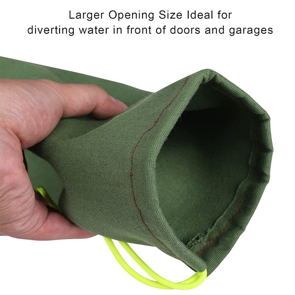 4x vihreitä vedenpitäviä uudelleenkäytettäviä hiekkasäkkejä tulvien hallintaan tulville -FA6- 150cm*19cm