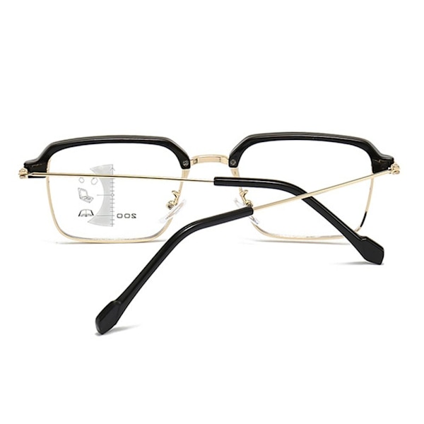 Anti-blått lys Lesebriller Firkantede Briller GULL STYRKE Gold Strength 400 Gold