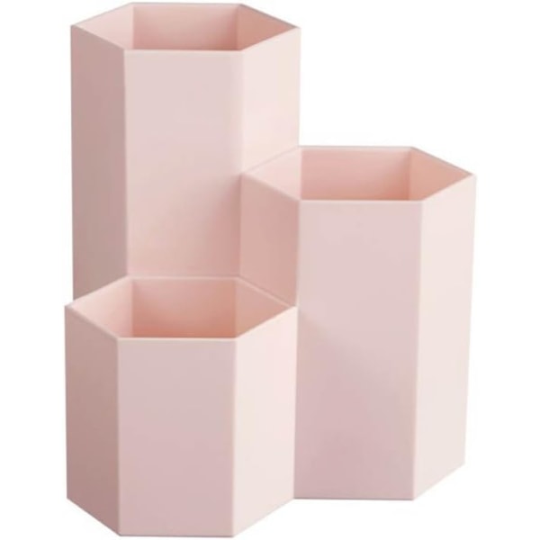 Hexagonal Pennhållare Behållare Plast Penna Organizer Skrivbord