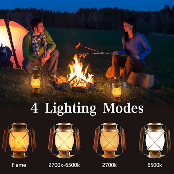 Ulkoilma LED-lyhty, 2-pakkauksessa Vintage-puutarhavalaisin kaukosäätimellä