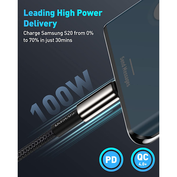 Baseus USB-C kabel, 100W PD 5A
