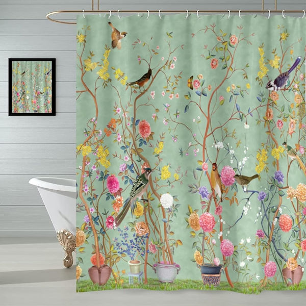 Suojakalvo, Butterfly Bird Flower Vedenpitävät kylpyhuoneverhot