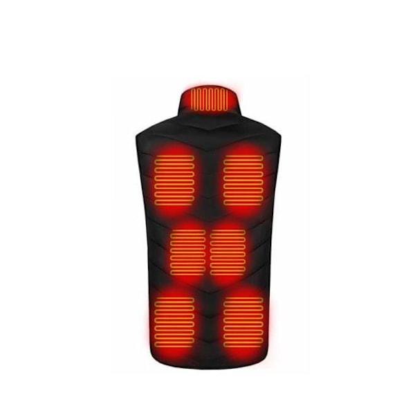 Uppladdningsbar Värmeväst 9 Värmezoner Small/ XS Svart black s