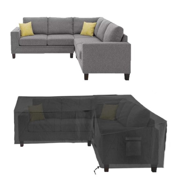 Vattentätt skyddande överdrag för hörnsoffa utomhus XL (300 x 300 x 90cm)
