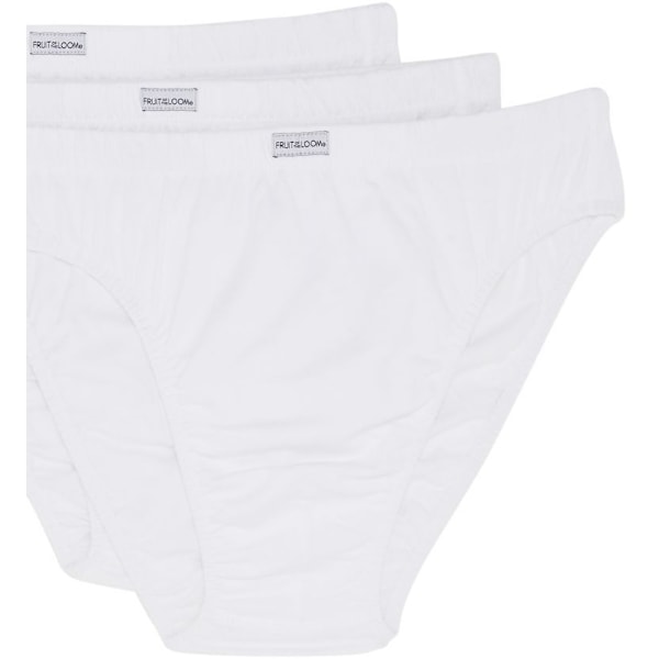 Fruit Of The Loom Classic Slip Briefs för män (3-pack) S Vit S White