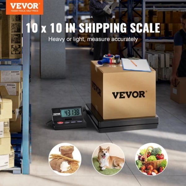 Digital Pakkevægt - VEVOR - Industriel Postvægt 50 kg Præcision 2 g