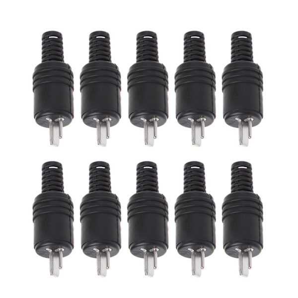 10 st 2-stifts DIN-högtalarplugg 2-stifts plugg HiFi-högtalarkabel Lödkontakt