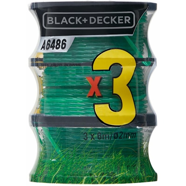 3-pack med 3 A6482 6m rullar (2 + 1 gratis) BLACK+DECKER A6486-XJ