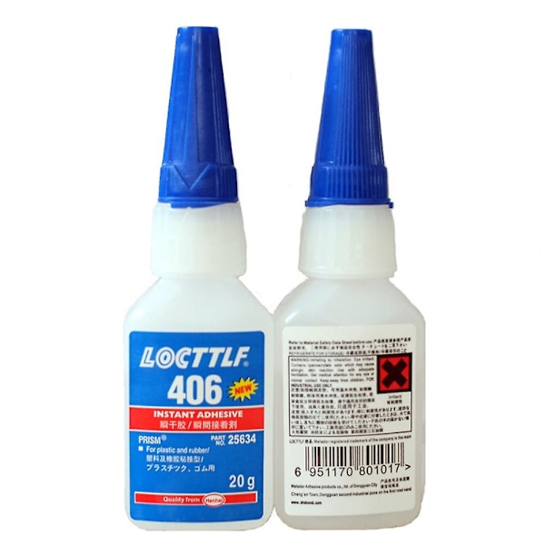 4 stk. Ny Loctite 406 20 Gm lynlim til plast og gummi Henkel