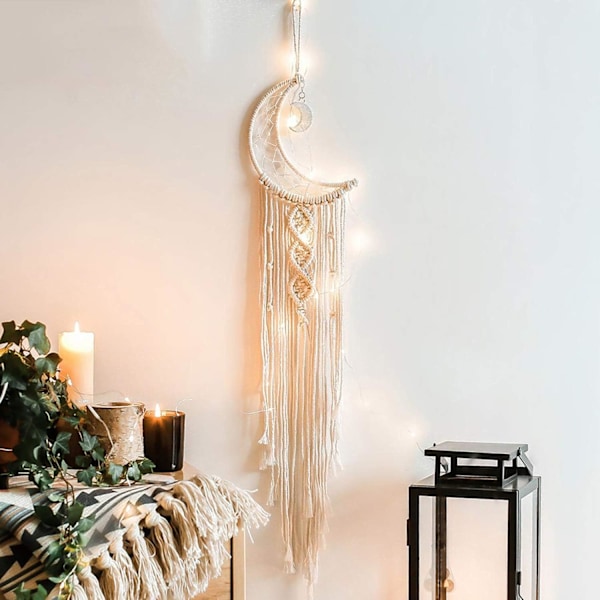 Macrame Garn 3mm x 220m (ca. 200m) Blødt Ubleget 100% Naturligt Bomuldsreb til Fremstilling af Plantevægophæng, Beige
