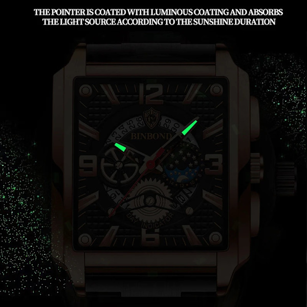 Uusi Urheilukello Huippumerkki Luksus Rose Gold Kellon Ruis terästä Miesten Muoti Vedenkestävä Rannekello Relogio Masculino Black