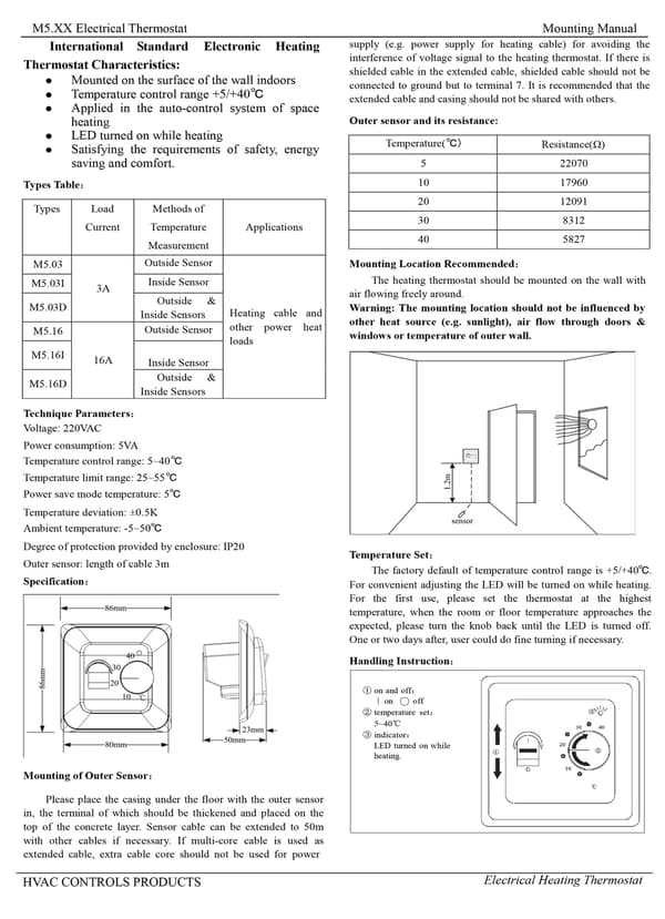 M59 Gulvvarme Elektronisk termostat temperaturregulering-FA-