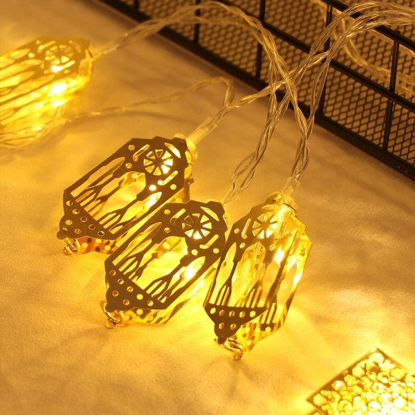 1,65M 10LED Eid Mubarak Måne Stjerne Slott Lys Ramadan 3 3