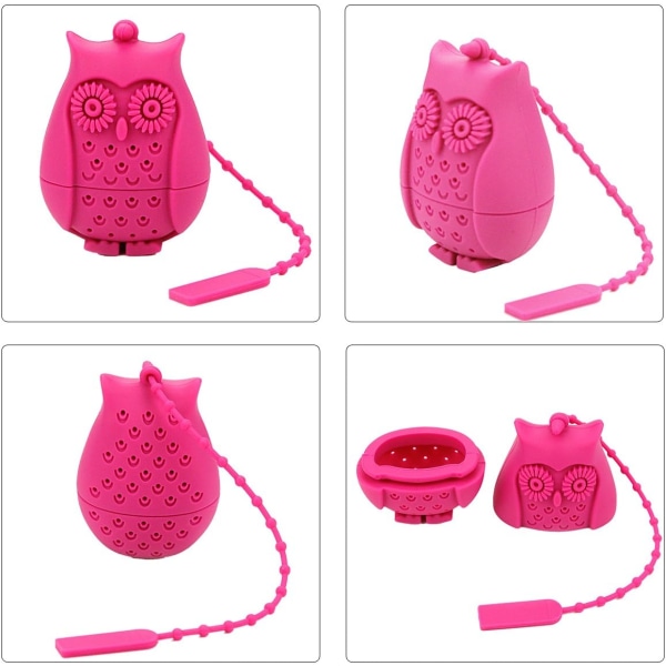 2-pack teinfuser för löst te - återanvändbar silikonlös blad
