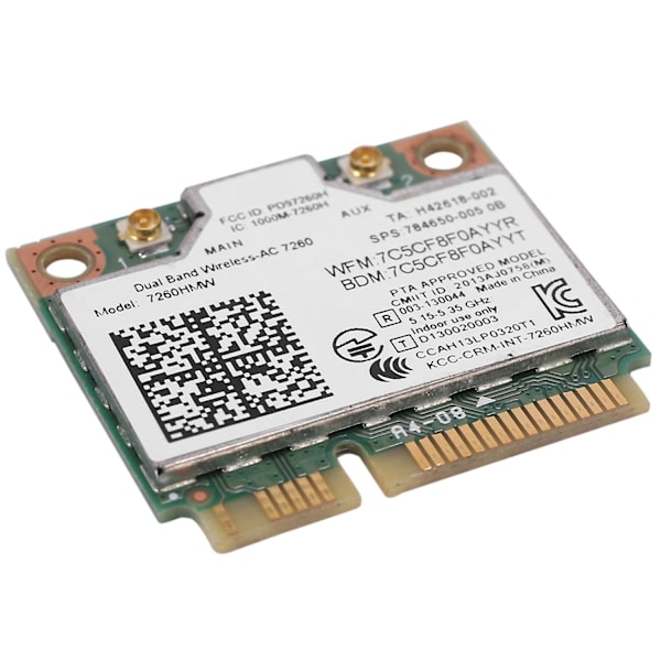 Dual-Band AC1200 Trådløs Adapter til Intel 7260 7260HMW AC Mini PCI-e Kort 2.4g/5g Wifi + Bluetooth
