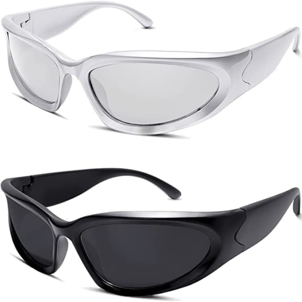 Polariserede linser Y2K Wrap Around solbriller stilfulde polariserede UV40