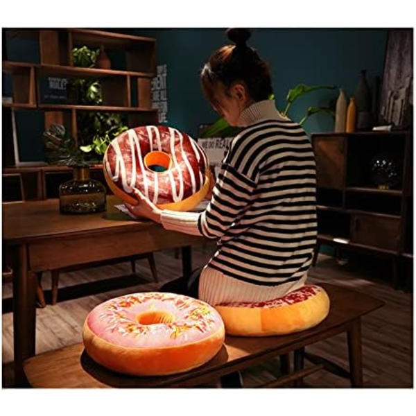 Rund donut ryglæn fyldpude pude kontorstol