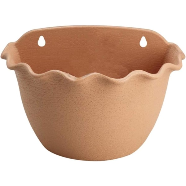 Wall Hanging Flower Pots Semicircle Flower Pots Wall Decor Brown