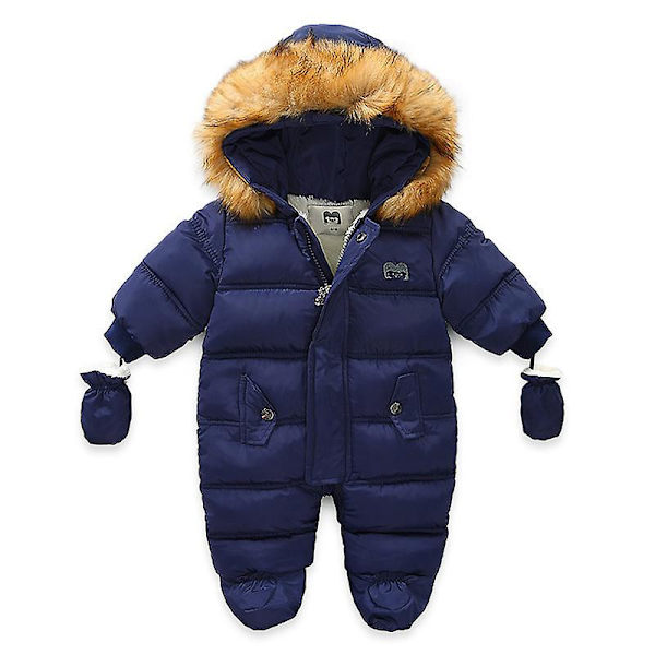 Fleece-jumpsuit för bebis 73 cm 73cm Navy
