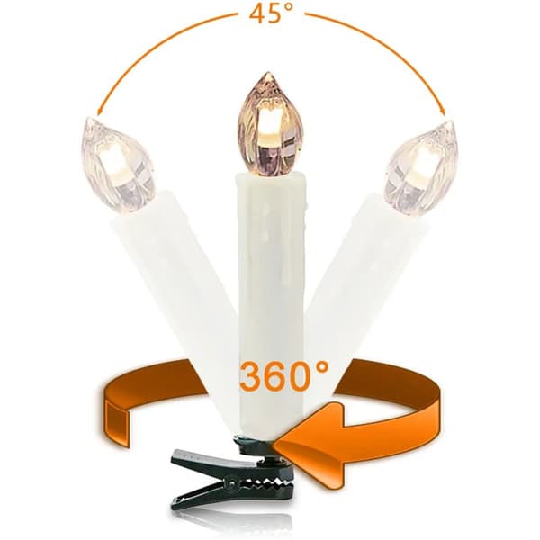 LED-julgransbelysning trådlös varmvit + RGB med batterier 30 st-FA-
