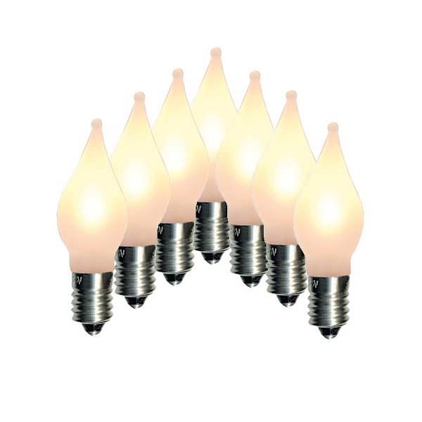 21 LED-lamppusetti adventtikynttilänjalkaan Elsnåla E10 Uni 10-55V