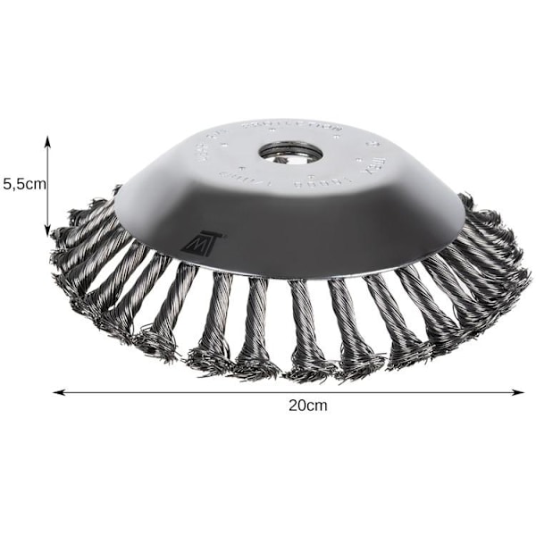 Stålbørste Flise Rengøring 20cm Multifunktionel Trådhjulsbørste silver 914