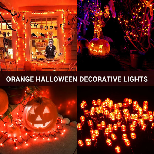 Halloween yhdistettävä oranssi LED-valosarja, 20M 200 LED vedenpitävä