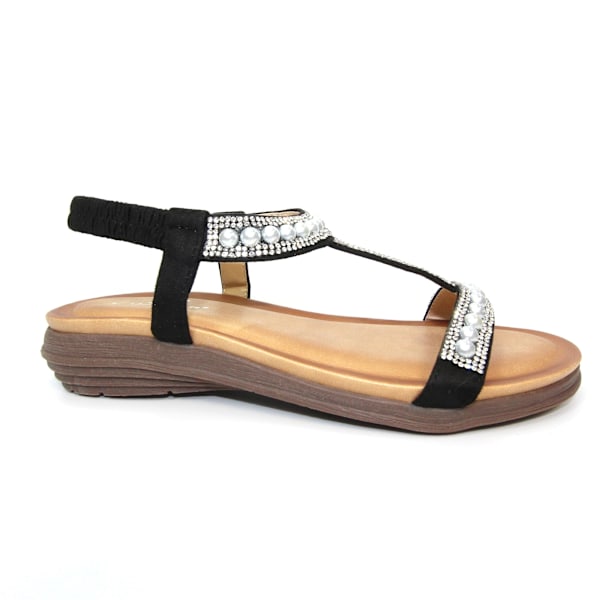 Lunar Dam/Dam Tancy Pärlsandaler 6 UK Musta 6 UK Black