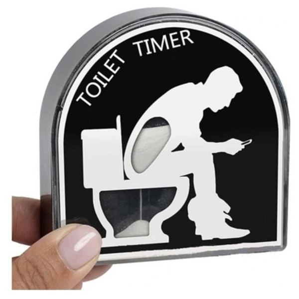 Toalett Timglas Fem Minuter - Toalettshapestimer Stressavlastande Verktyg black 150