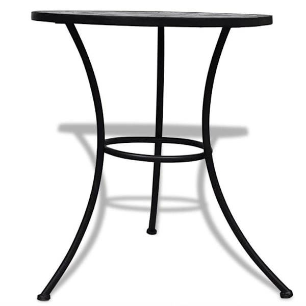 vidaXL Mosaikbord sort og hvid 60 cm 16000 black