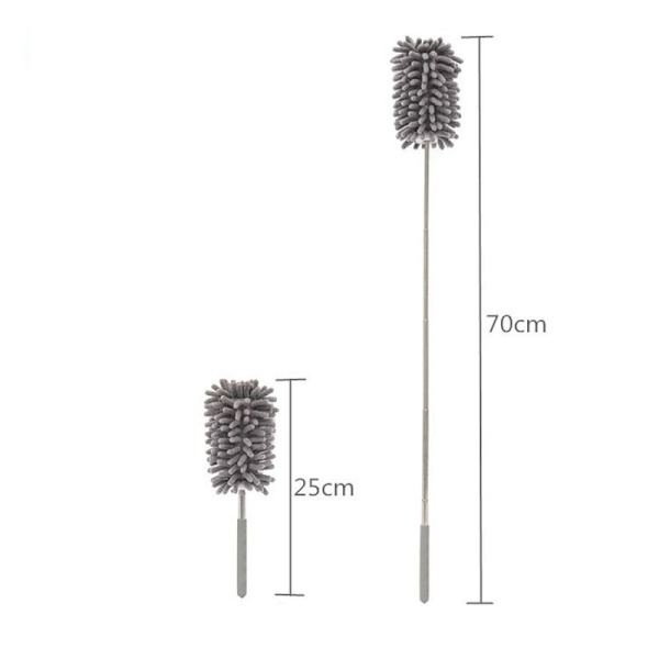 3-pack dammvippor, teleskopstång, mikrofiber, tvättbar, böjbar