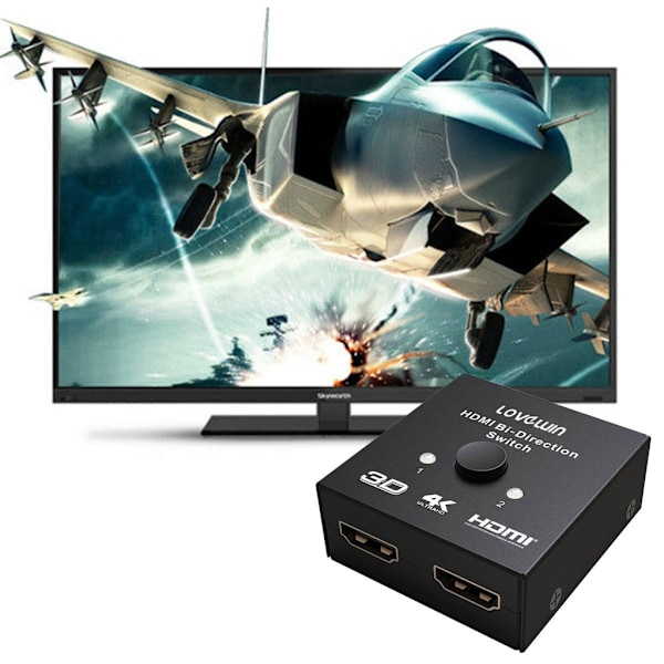 INF HDMI tosidig splitter/switch 2x2