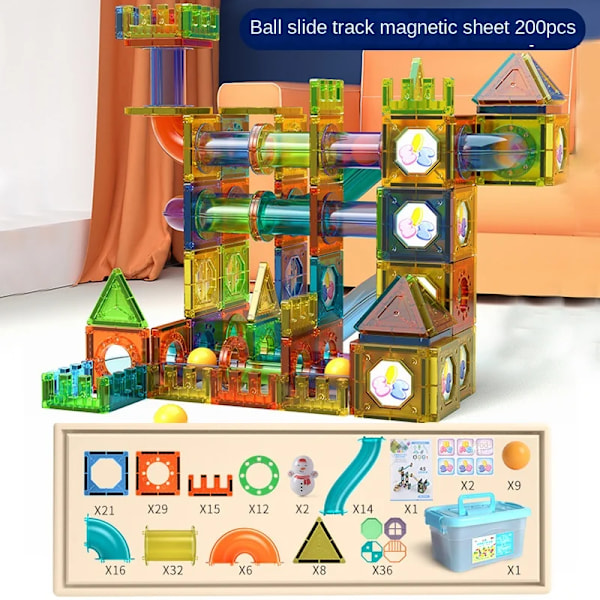 Barn färg fönster Magnetisk bit byggsten spå magnetic force 56pcs