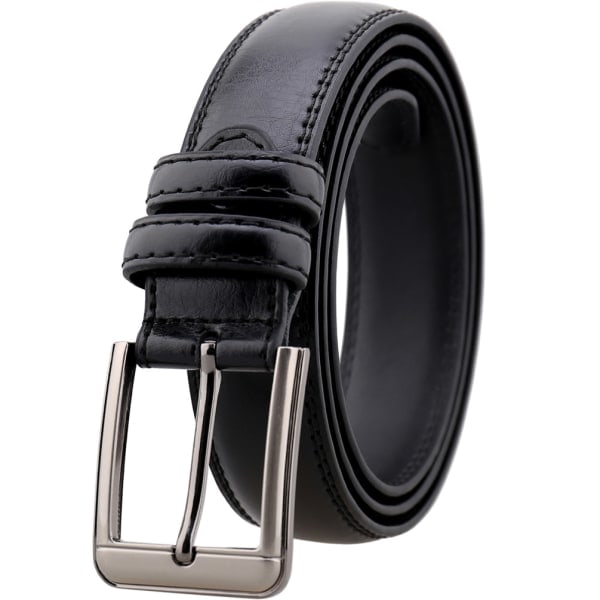 Bälte för män, Bredd 3,3 cm, Spänne, Casual Bälte, Svart
