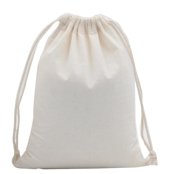 2st bomullspåse Förvaringspåse Dragsko Påsar Matförpackningspåsar