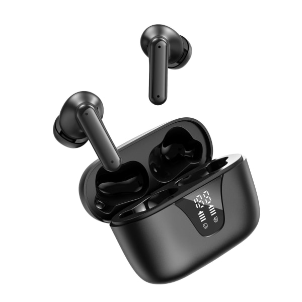 TWS Bluetooth ANC-ørepropper - Støydemping, bærbar, svart