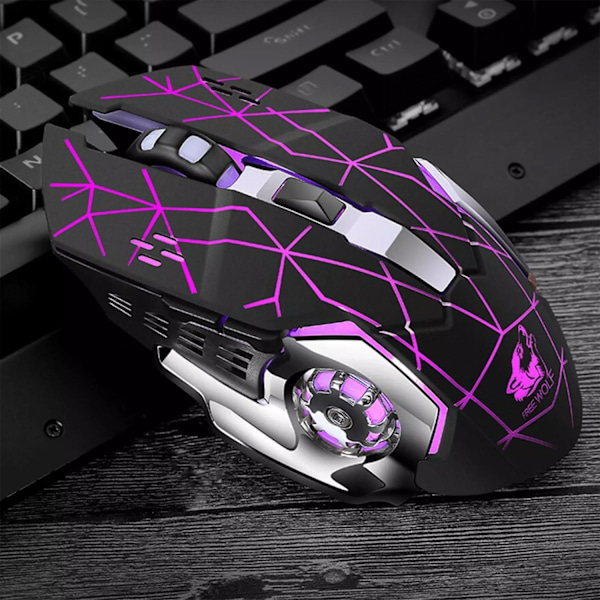 Trådlös Gamingmus, X8 - Färgväxlande Belysning black 164