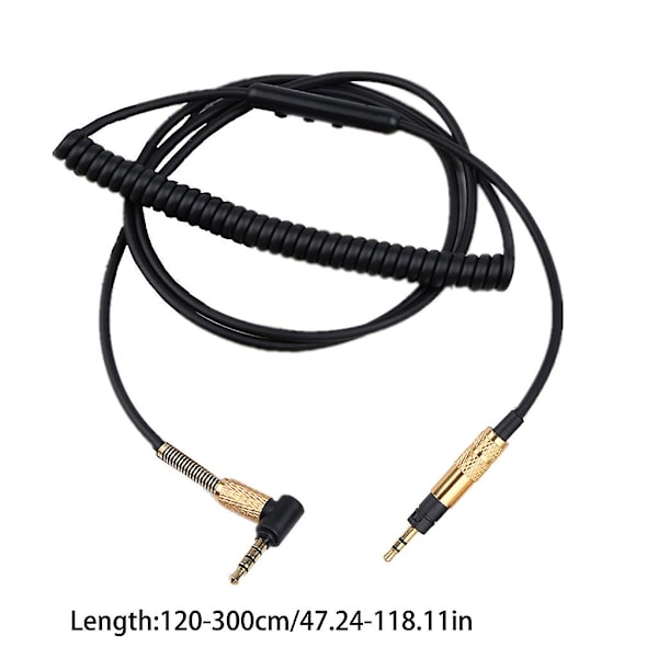 3,5 mm pluggmikrofonkabel hörlurkabel 1,2 m sträcka till 2 m för Momentum 2.0 /-hd4.40 /4.50 /4.30i /-hd4.30g