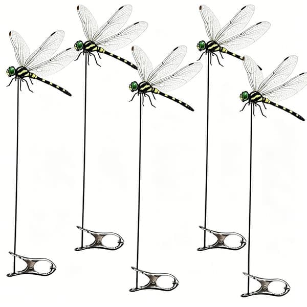 5/10 Artificial Dragonfly Clips, 3D Dragonfly Decoration Clips, 3D Dragonfly Decor Garden Tools for Outdoor Use Blue 10 pcs Blue-FA- Blue 10pcs