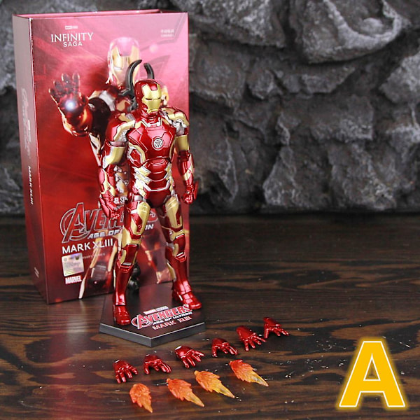 ZD Toys Marvel Iron Man Mk1 Mk2 Mk3 Mk4 Mk5 Mk6 Mk7 Mk42 Mk43 7\" Film Actionfigur Iron-man Mark 1 2 3 4 5 6 7 42 43 Legends C MK43 A - Boxed