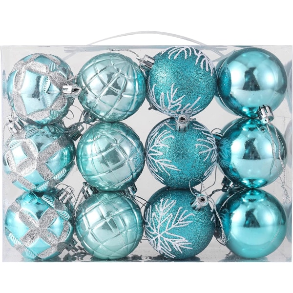 Christmas Balls Ornaments For Xmas Tree 24Ct 2.36"/61Mm