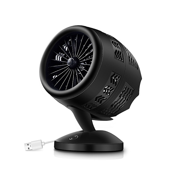 350W USB-käyttöinen tila-lämmitin Kannettava tuuletin Nopea lämmitys Termostaatti Koti black