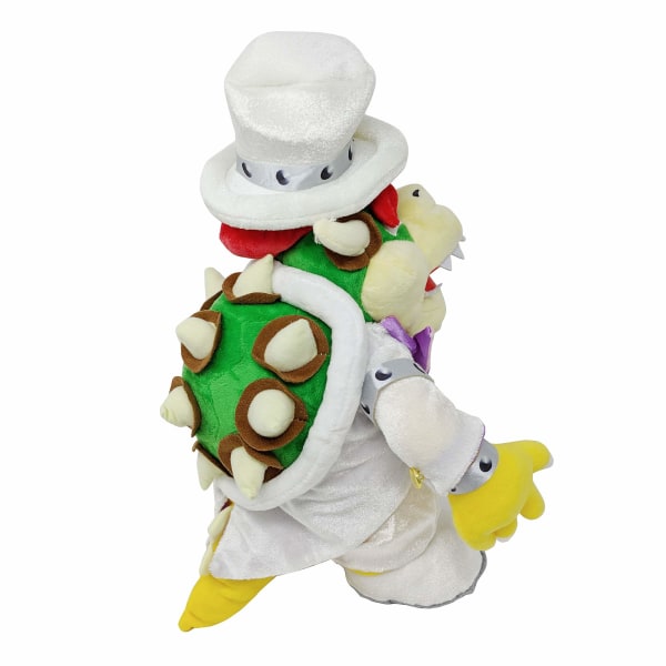 Beste Super Mario White Bowser i bryllupskjole Odyssey King Koopa Stor Plysj (Bowser Brudgom Bryllup)