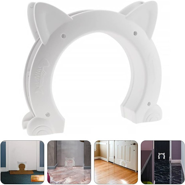 Inomhus kattlucka Kattkorridordörr Tunnel dörrflik Dold katt
