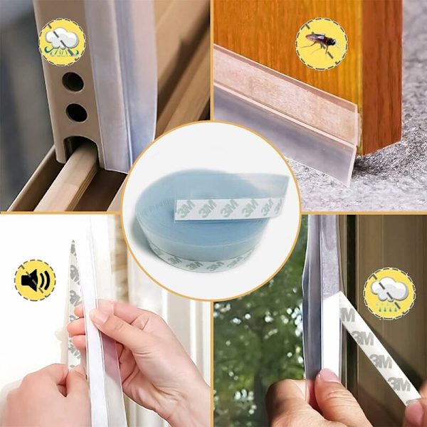 longziming tätningslist, dörrbotten mot kyla, 10 m x 3,5 cm, dörrbottenlim, mot damm, mot kyla, mot insekter, 10 m